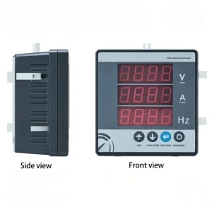 220V 3 Phase Digital Panel Meter True RMS V Hz 5A Input Optional ABS CH 72 for Household Motors