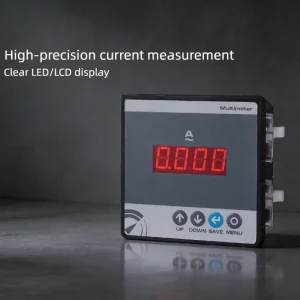 220V 380V 4 Digit LED Digital Panel Meter ABS Frame Three Phase AC DC Input RMS Measurement Voltage Current