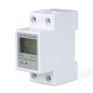 220V 60A Single Phase Electric Meter for Din Rail Power Monitoring and Electricity Tracking LCD