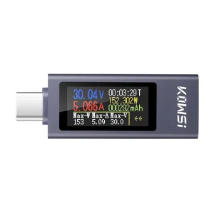 2302C Mobile Phone Charging Tester Supports 12A High Current PD DC Voltage Meter Power Meter ABS Material