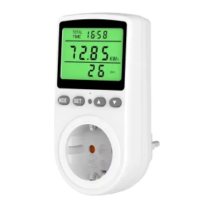 230V 16A France Plug Indoor LCD Digital Energy Meter Socket Power Meter Socket Power Measuring Socket with Backlight
