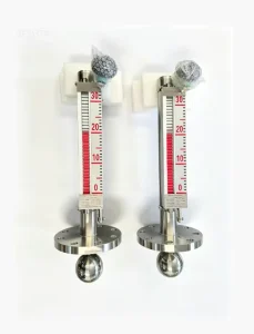 24VDC SS304 Magnetic Level Gauge Switch SS316L 220VAC Acrylic Flange Type Magnetic Flap Level Gauge for Oil Water Tank