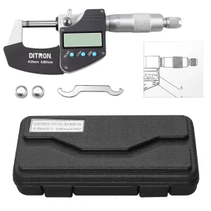 25 50mm 50 75mm 75 100mm 100 125mm IP65 Water Proof Digital Outside Micrometer 0.001 0.00005” Resolution