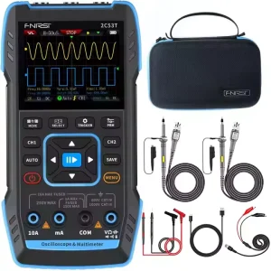 2C53T 2pcs 10X Probe 3 In1 50Mhz 250Msa/s Two Channel Digital Oscilloscope with Signal Generator and Digital Multimeter