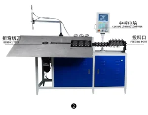 2D CNC Automatic Wire Clamp Forming Machine Flat Wire Iron Bending Machine with Stainless Steel Motor