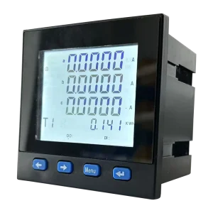 3-Phase Multifunctional LCD Power Meter Digital Readout 0.5S Accuracy Class