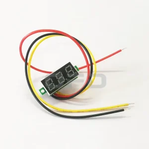 3-Wire Mini Gauge Voltage Meter Voltmeter Red 0.28 inch DC0-100V Voltmeter LED Display Digital Panel Voltmeter