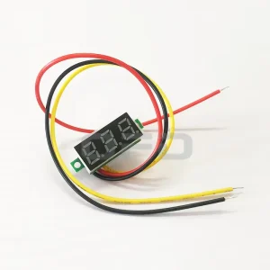 3-Wire Mini Voltmeter Red 0.28 Inch DC 0-100V LED Digital Panel Meter