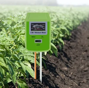 3 in 1 Portable Digital Handheld Instant Reading with Screen Display Wireless Soil Moisture pH Light Meter Soil Nutrient Sensor