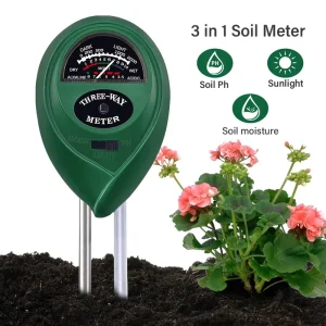 3 in 1 Soil Meter Moisture PH Light No Battery Required Dual Probe Soil Tester for Indoor Outdoor Plants Garden Lawn Farm