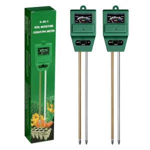 3 in 1 Soil Moisture Meter Plants Acidity Humidity Sunlight Soil Testing Tool Needn’t Battery Soil Tester for Indoor & Outdoor