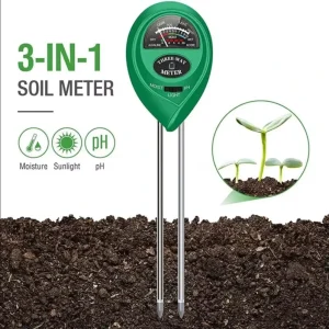 3 in 1 Soil Tester Digital pH Meter Light Plant Moisture for Gardening Farming and Outdoor Test Kit Plant Growth Soil Detector
