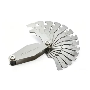 30 Degree 14pcs Metric Stainless Steel High Precision Screw Pitch Gauge Trapezoidal Thread Template for Industrial Measurement