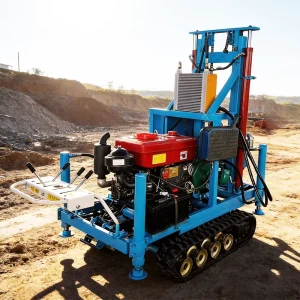 35HP Twin Cylinder Diesel Water Well Drilling Machine 220L Tracked Borehole Equipment