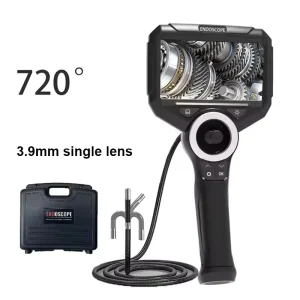 360 Degree Joystick Articulating Borescope 3.9 6.2mm IP67 Waterproof Probe 4 Ways Endoscope Inspection Camera with 6 LED Snake Tube