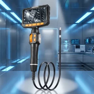 360 Degrees Two Way Steering 2MP HD Industrial Endoscope 3.9mm Single Lens IP67 5X Zoom 4.3″ Display Car Pipe Inspection Sewer