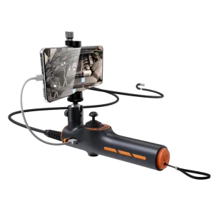 360° Rotating HD Industrial Endoscope Waterproof Probe Metal Mesh Tube 6mm Mini Camera for Aircraft Wing Brake System Inspection