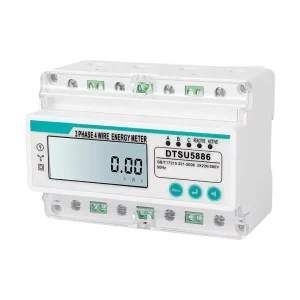 380V 3P4W LCD DIN Rail Energy Meter 100A Capacity Power Consumption Tracker Three Phase Monitoring Down in