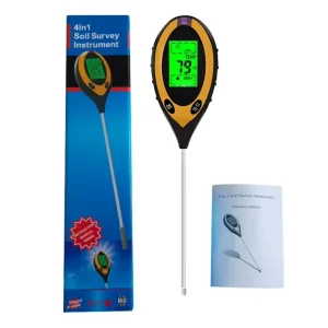4 1 Digital LCD Display Soil pH Meter Temperature Moisture Sunlight Tester for Garden Plastic OEM Customizable for Farm