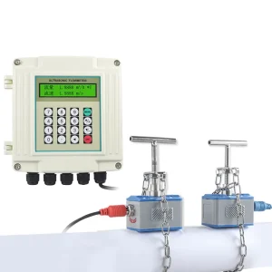 4-20mA Liquid Oil Measurement Ultrasonic Flow Meter UF Clamp-on Sensor Water Wall Mounted Flowmeter OEM +/-1% Accuracy
