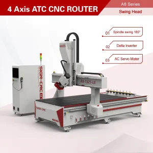 4 Axis ATC CNC Router Wood CNC Router Machine CNC Milling Woodworking Machine for Furniture Door Cabinet