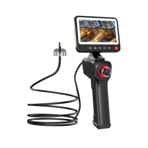4-Ways Articulating Borescope 5 Inch LCD Endoscope Camera 3.9mm 1080P Articulated Probe Flexible Snake Scope