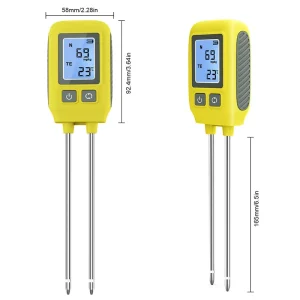 4 in 1 NPK Soil Tester Nitrogen Phosphorus Potassium Dual Needle Meter Temperature Range 0-60 for Gardening Potted Planting Farm
