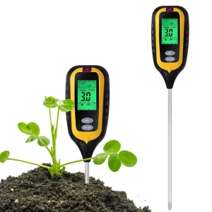 4 in 1 Planting Soil Moisture Meter 9V Battery Required Lawn Moisture Tester for Garden Potted Organic Farming Hydroponic