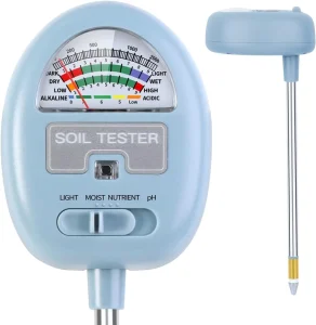 4 in 1 Soil Moisture Meter Soil Ph Meter Soil Tester for Moisture Light Nutrients PH Soil Ph Test Kit No Battery Needed