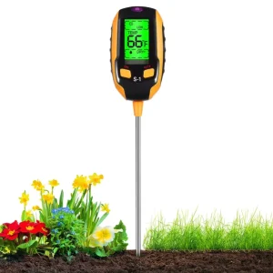 4 in 1 Soil Moisture Meter Soil Tester pH Meter for Moisture Garden Lawn Indoor Greenhouse Planting High Accurate Soil Detector