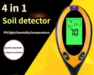 4 in 1 Soil PH Meter Digital Moisture Sensor NPK Fertility Temperature Light Tester Quality Analysis Plastic