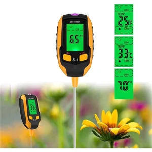 4 in 1 Soil PH Meter, Soil Tester Moisture, Moisture Meter Light and PH Tester for Potted Plants, Garden
