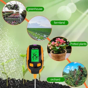 4 in 1 Soil PH Meter Soil Tester Moisture Soil Meter Light and PH Tester for Potted Plants Garden