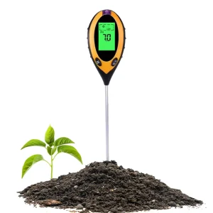 4 in 1 Soil Test Kit Soil PH Tester Water Moisture Sunlight Temperature Meter