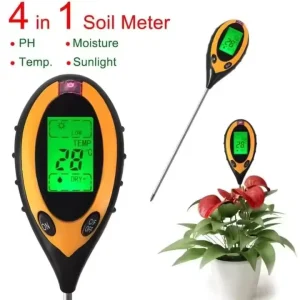 4 in 1 Soil Tester Moisture Meter Soil pH Meter Soil Humidity Tester for Farm Garden Plant Tool