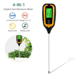 4 in 1 Soil Tester S 02 for pH Temperature Moisture and Electrical Conductivity Neutral OEM Brand