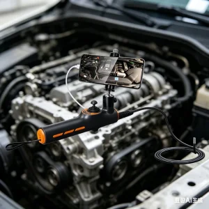 4 way Articulating Portable Industrial Borescope Camera 6mm Wireless Tungsten Durable Endoscope for Cars Detection