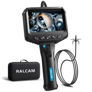 4.3inch Display Articulating Borescope IP67 Waterproof Pipe Inspection Endoscope Camera High Temp Warning Industrial Videoscope