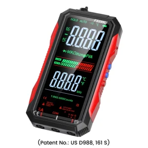 4.8″ Full Colorful LCD Screen Displaying 6000 Counts Auto ranging Digital Multimeter Multi Tester with Rechargeable Battery