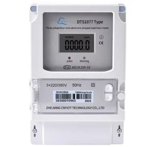 4G Smart Three Phase Prepaid Meter Industrial Power 380V Time Segment 0.05-0.25(6)A/1.5(6)A Four Wire CNYIOT DTS1877 IoT