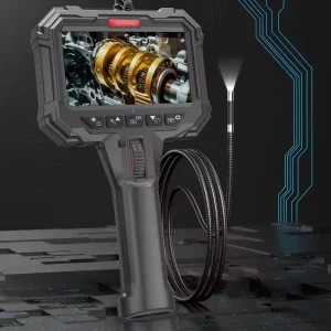 4mm Diameter Camera Lens 5.0 Inch Screen Industrial Endoscope 2-Way Tip Articulation 3 Meters Cable