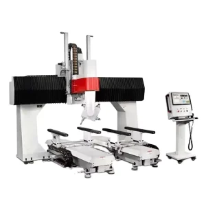 5 Axis CNC Router Milling Machine Syntec Controller Single Spindle High Power Motor Woodworking for Furniture Sofa Arm Carving