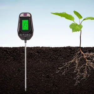 5-in-1 Soil Moisture Meter Digital Plant Temperature Soil Moisture Test and pH Meter Sunlight Intensity Tester