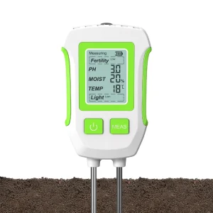 5 in 1 Soil Tester Digital pH Meter Soil Fertilizer Analyzer Moisture (0-90% RH) Temperature (-10C-90C) Light Garden
