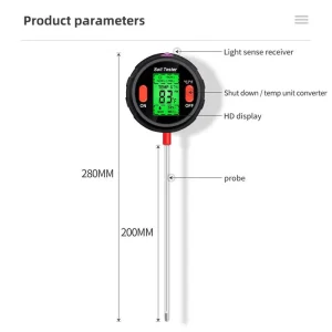 5 in 1 Soil for Tool Kit Digital Soil Moisture Temperature Humidity Light pH Tester
