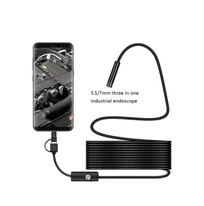 5.5/7mm Three in One Industrial Endoscope for Pipeline Automotive Air Conditioning Engine Testing Mobile Phone