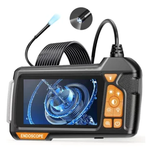 5.5MM Single Lens Endoscope Camera 3X Digital Zoom 4.3 Inch IPS HD Screen IP67 Waterproof Pure Copper Semi steel Hard Wire