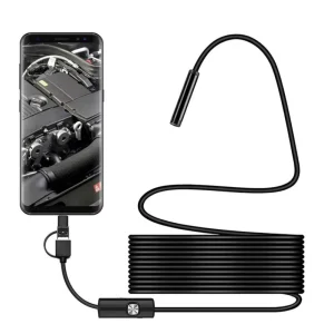 5.5mm 7mm Endoscope Camera 1M 1.5M 2M 3.5M 5M Flexible IP67 Waterproof Inspection Borescope Camera for Android 6 LEDs Adjustable