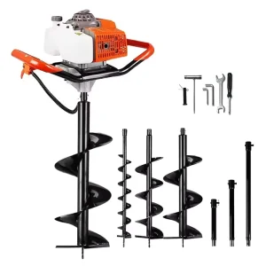 52cc/63cc Petrol Powered Earth Auger Deep Hole Drill Soil Drilling Machine