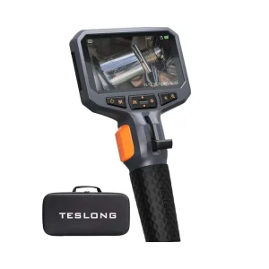 5FT Industrial Endoscope Inspection Camera Two Way Articulating Borescope Light Flexible Articulated Probe